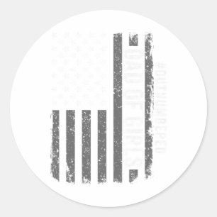 Dad Of Girls Outnumbered Fathers Day 2024 For Dad Classic Round Sticker
