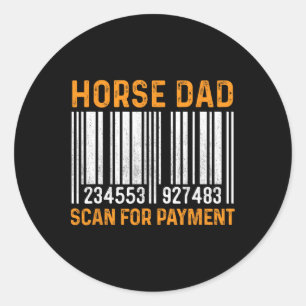 Dad Of Horse Lover Equestrian Horseback Rider Hors Classic Round Sticker