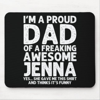 Dad Of Jenna Gift Fathers Day Funny Personalised Mouse Mat