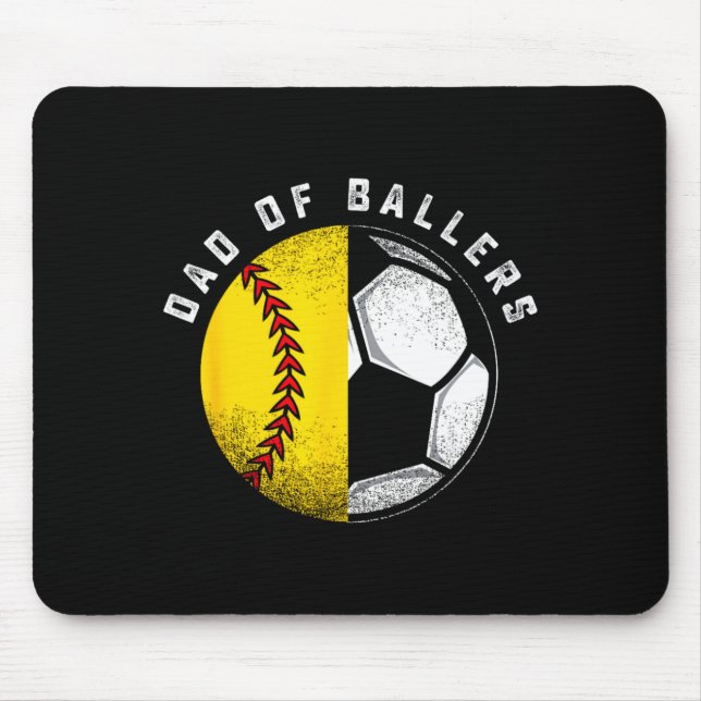 Dad Of Llers Father Son Softll Soccer Player Coach Mouse Mat (Front)