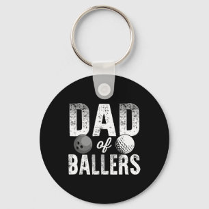 Dad Of Llers Golf Bowling Dad Bod Key Ring