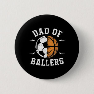 Dad Of Llers Sketll Soccer Ll Fathers Day Coach 6 Cm Round Badge