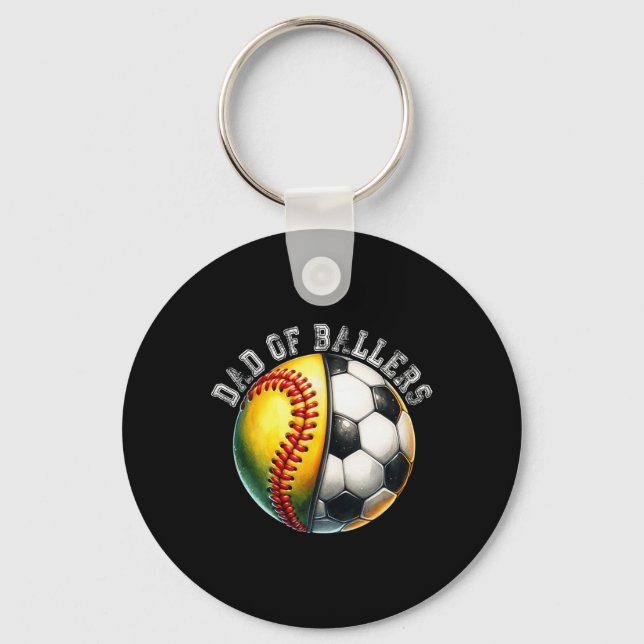 Dad Of Llers Softll Soccer Player Coach Father's D Key Ring (Front)