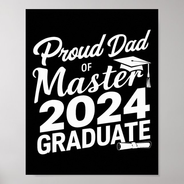 Dad Of Master 2024 Graduate  Poster (Front)