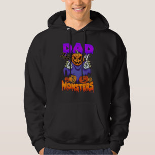 Dad Of Monsters Witch Magic Halloween Costume Horr Hoodie