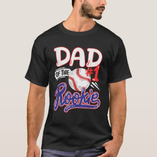 Dad of Rookie 1st Baseball Birthday Party Theme Ma T-Shirt