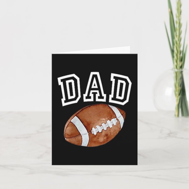 Dad Of The 1 Year Old Football Birthday Boy Family Card (Front)