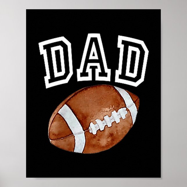 Dad Of The 1 Year Old Football Birthday Boy Family Poster (Front)