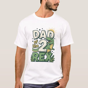 Dad of the 2 Rex Dinosaur Father Shirt Design_1