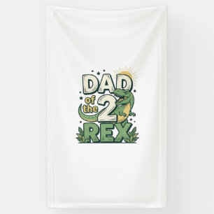 Dad of the 2 Rex Dinosaur Father Shirt Design_1 Banner