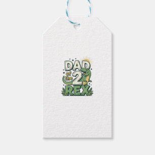 Dad of the 2 Rex Dinosaur Father Shirt Design_1 Gift Tags