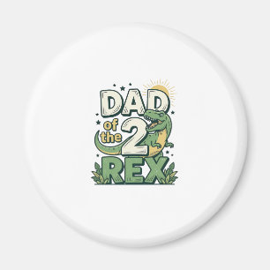 Dad of the 2 Rex Dinosaur Father Shirt Design_1 Magnet