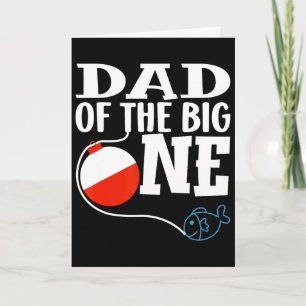 Dad Of The Big One Fishing Boy First Birthday Ofis Card