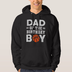 Dad Of The Birthday Boy Basketball Coach Basketbal Hoodie
