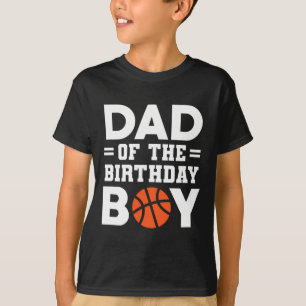 Dad Of The Birthday Boy Basketball Coach Basketbal T-Shirt