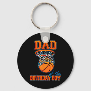 Dad Of The Birthday Boy Bysketbyll Birthday Family Key Ring