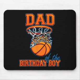 Dad Of The Birthday Boy Bysketbyll Birthday Family Mouse Mat