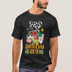 Dad of The Birthday Boy Cow Farm Barnyard Matching T-Shirt