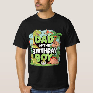 Dad of the Birthday Boy Dinosaur T-Shirt Dino