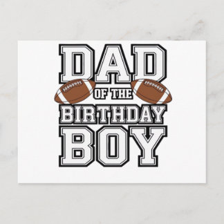 Dad of the Birthday Boy Football Lover Family birt Postcard