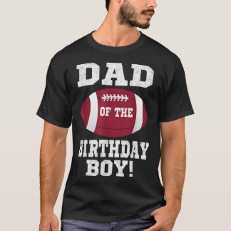 Dad of the Birthday Boy Football Lover Vintage Ret T-Shirt