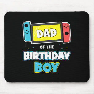 Dad Of The Birthday Boy Funny Birthday Video Game Mouse Mat