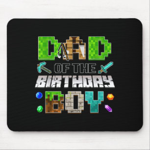 Dad Of The Birthday Boy Funny Gaming Birthday Xel Mouse Mat