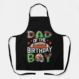 Dad of The Birthday Boy Game Day Football Apron