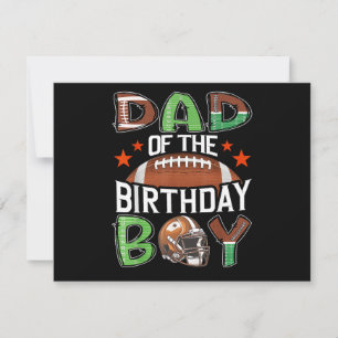 Dad of The Birthday Boy Game Day Football Holiday Card