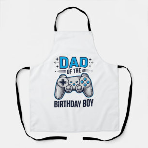 Dad of the Birthday Boy Gamer Shirt Design_1 Apron