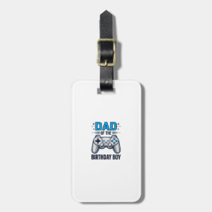 Dad of the Birthday Boy Gamer Shirt Design_1 Luggage Tag