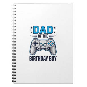 Dad of the Birthday Boy Gamer Shirt Design_1 Notebook