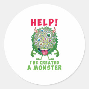 Dad of the birthday boy Help Ive Created Mon Classic Round Sticker