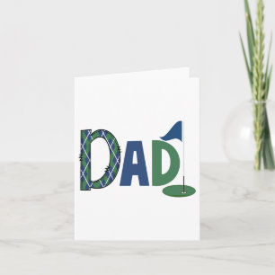 Dad Of The Birthday Boy Hole In One Golf Family Ma Card