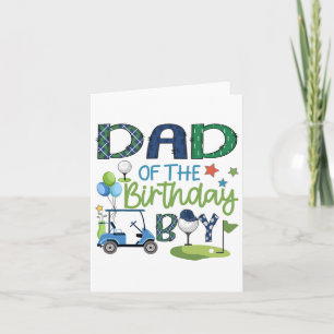Dad Of The Birthday Boy Hole In One Golf Sport Card