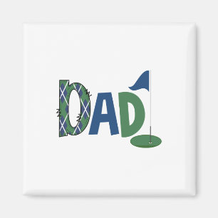 Dad Of The Birthday Boy Hole In One Golf Sport Mat Magnet