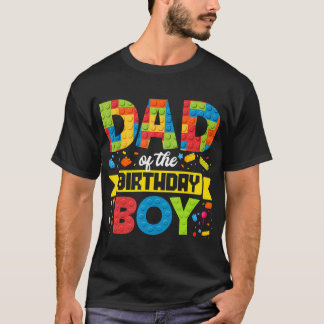 Dad Of The Birthday Boy Master Builder Kids T-Shirt