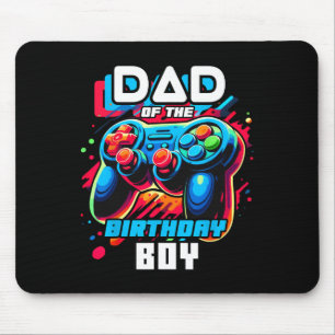 Dad Of The Birthday Boy Matching Video Game Birthd Mouse Mat