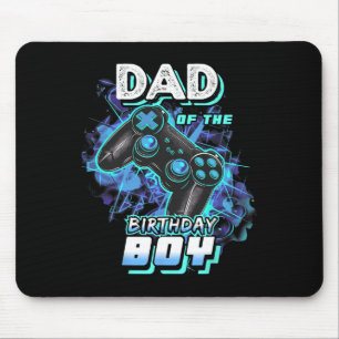 Dad Of The Birthday Boy Matching Video Game Birthd Mouse Mat