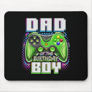 Dad Of The Birthday Boy Matching Video Game Birthd Mouse Mat