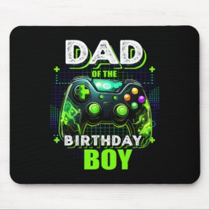 Dad Of The Birthday Boy Matching Video Game Birthd Mouse Mat
