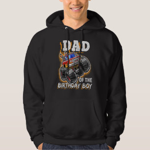 Dad Of The Birthday Boy Monster Truck Birthday Hoodie