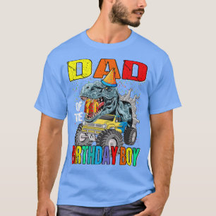 Dad Of The Birthday Boy Monster Truck Dinosaur T-Shirt