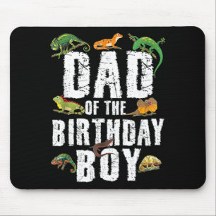 Dad Of The Birthday Boy Reptiles Lizard Themed Mouse Mat