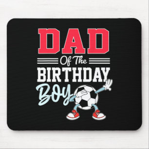Dad Of The Birthday Boy Shirt Soccer Party Family Mouse Mat