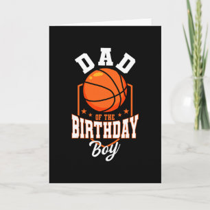 Dad Of The Birthday Boy Sketll Theme Bday Party Card