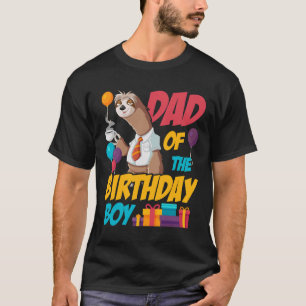 Dad Of The Birthday Boy Sloth Cute T-Shirt
