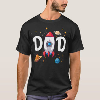 Dad Of The Birthday Boy Space Astronaut 1St T-Shirt