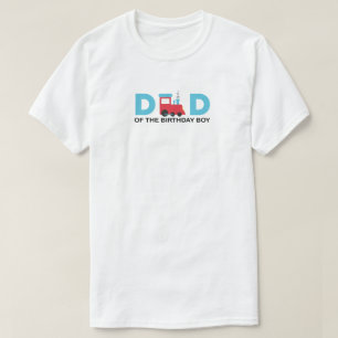 Dad of the birthday boy Train Birthday Family  T-Shirt