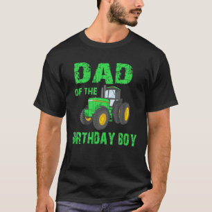 Dad Of The Birthday Boy Vintage Farm Tractor Party T-Shirt